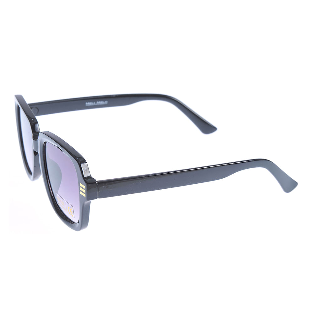 Ochelari de soare negri cu brate late si  protectie UV 400 - 1 | YEO