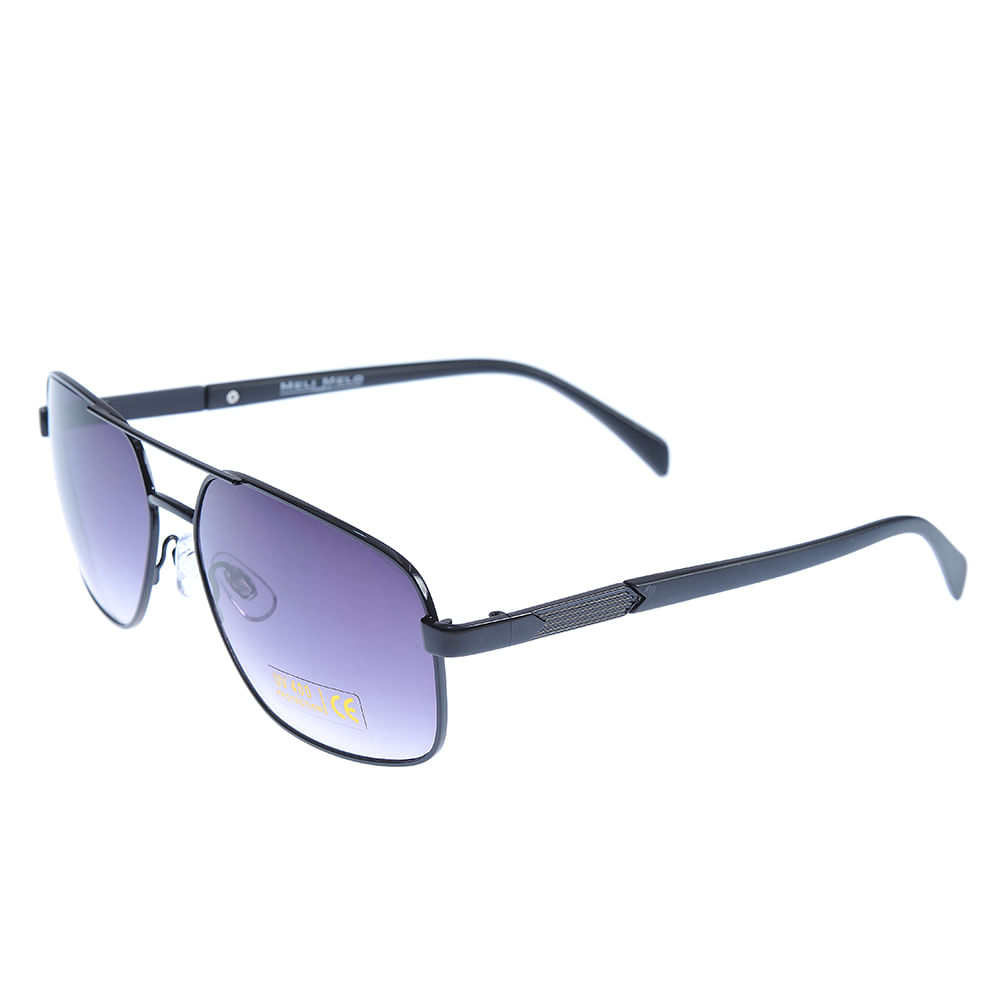 Ochelari de soare negri cu rame ovale UV 400 - 1 | YEO
