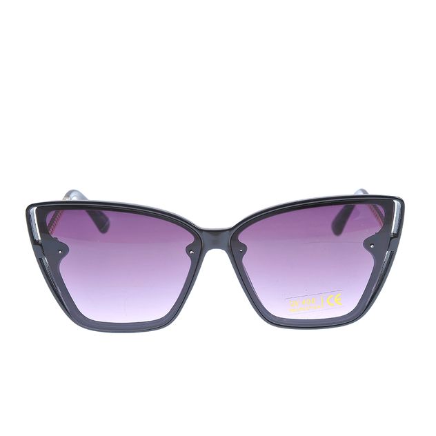 Ochelari de soare negri cu brate aurii si  protectie UV 400