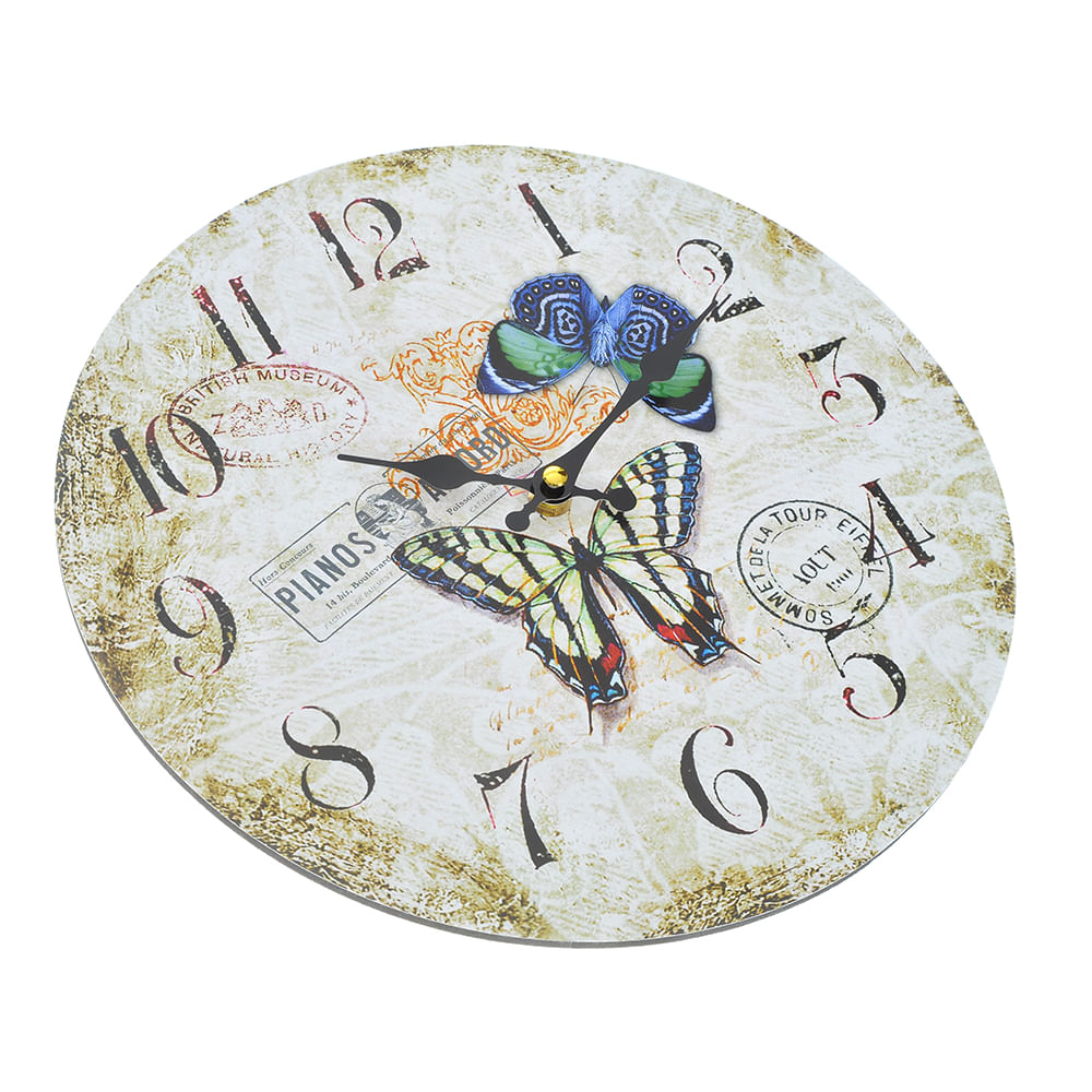 Ceas perete cu fluturi 30 cm - 2 | YEO