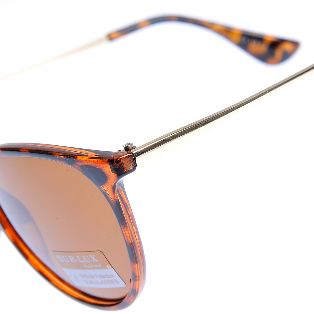 Ochelari de soare cu rama animal print si lentile maro - 2 | YEO