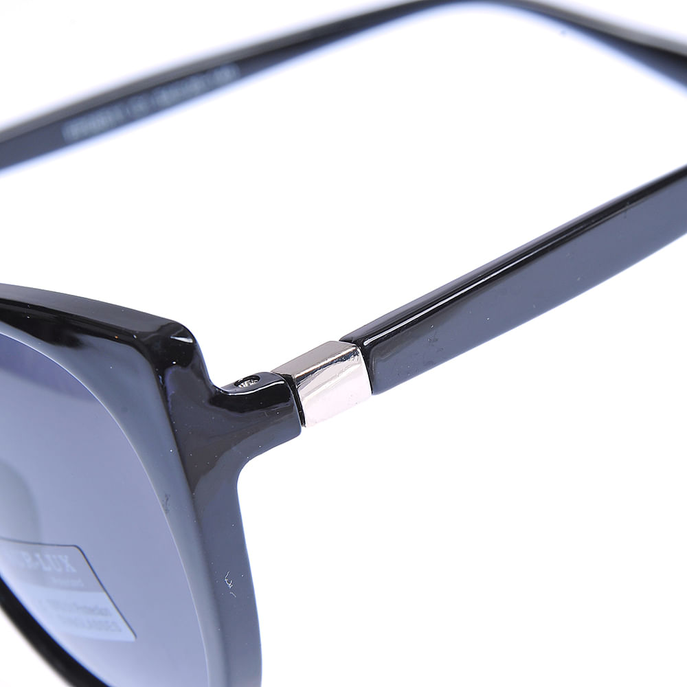 Ochelari de soare negri cu lentile rotunde si protectie UV 100% - 2 | YEO