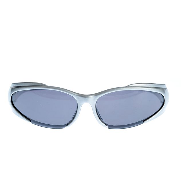 Ochelari de soare argintii cu lentile alungite
