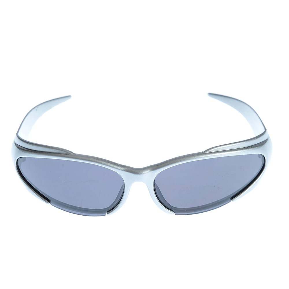 Ochelari de soare argintii cu lentile alungite - 2 | YEO