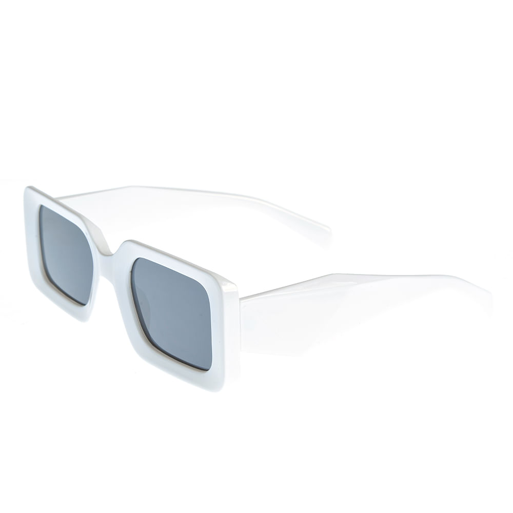 Ochelari de soare albi cu lentile negre - 1 | YEO