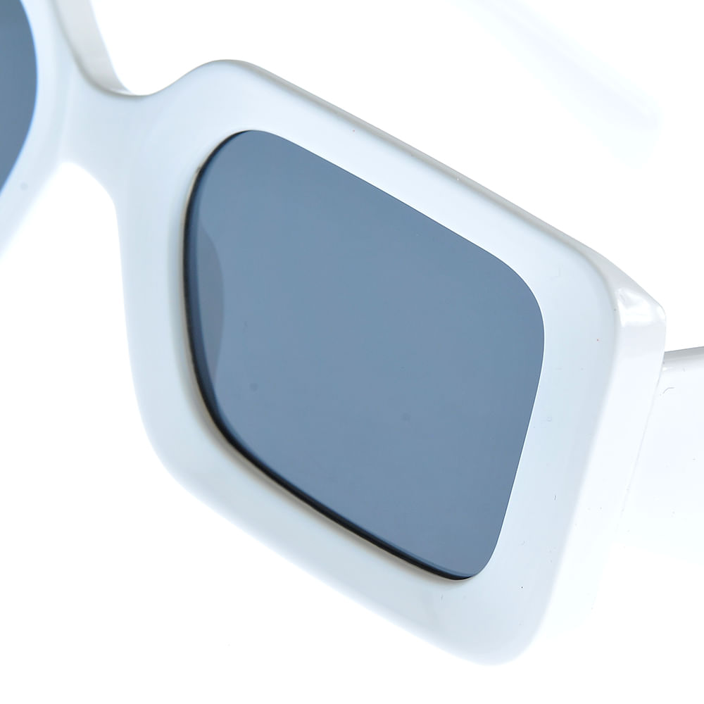 Ochelari de soare albi cu lentile negre - 2 | YEO