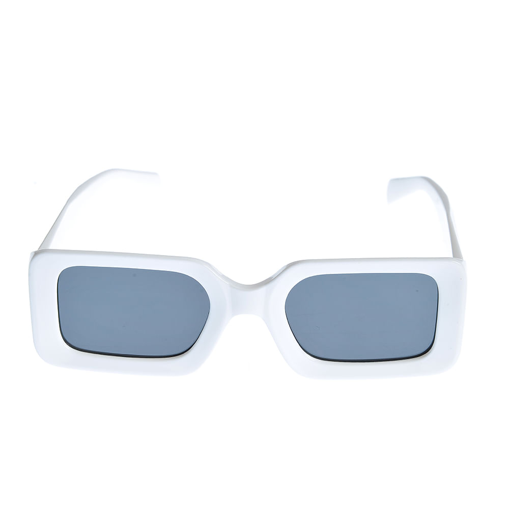 Ochelari de soare albi cu lentile negre - 3 | YEO