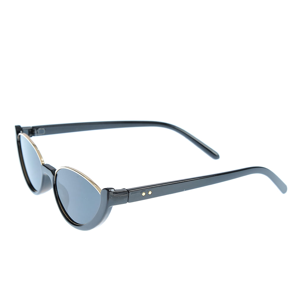 Ochelari de soare negri cu lentile forma alungita - 1 | YEO