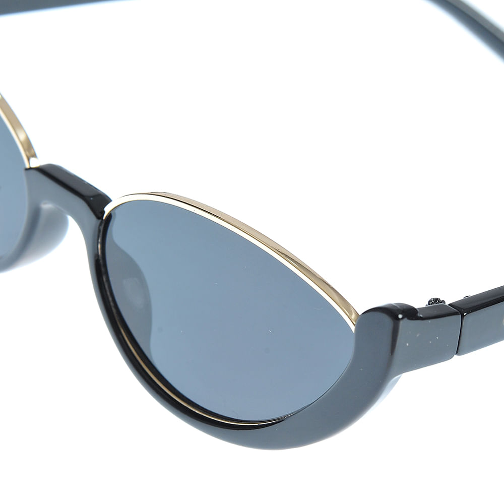 Ochelari de soare negri cu lentile forma alungita - 2 | YEO