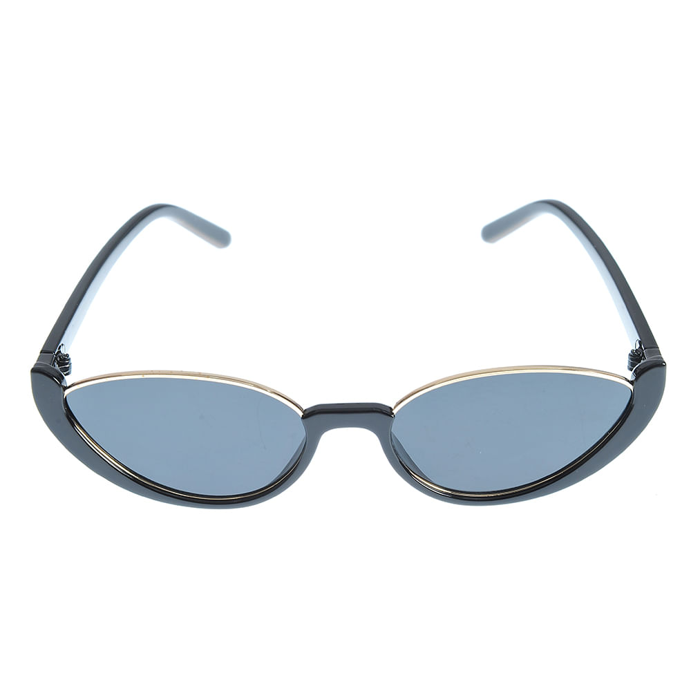 Ochelari de soare negri cu lentile forma alungita - 3 | YEO