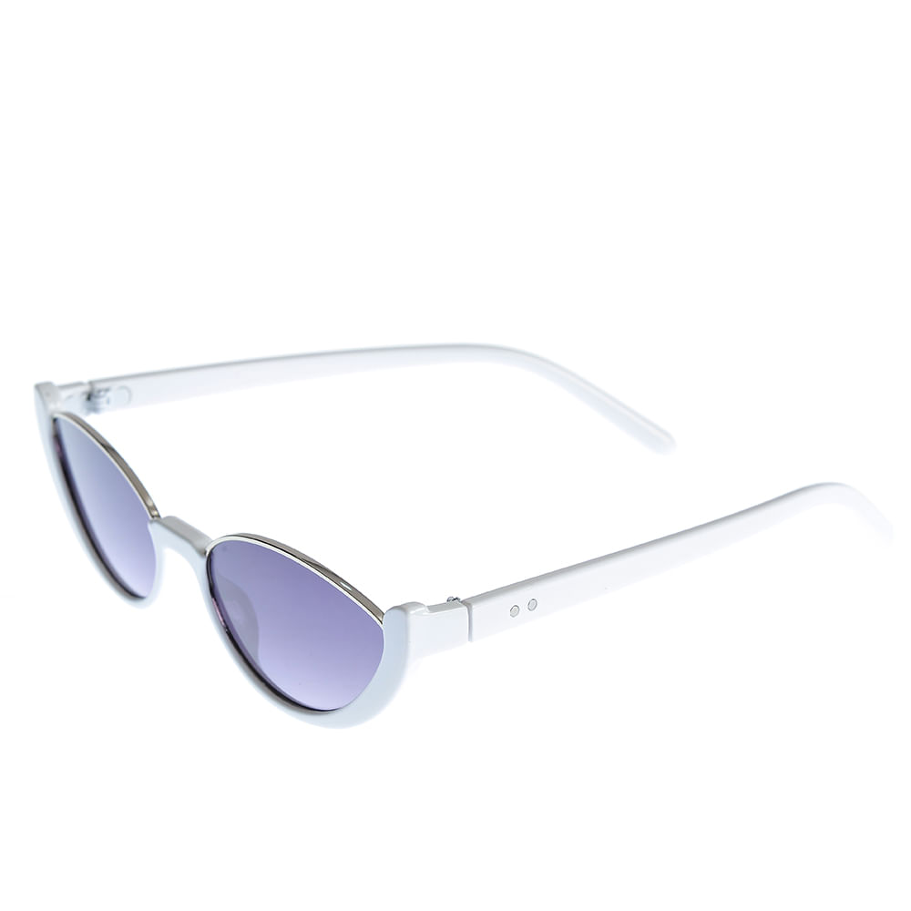 Ochelari de soare albi cu lentile Cat Eye - 1 | YEO