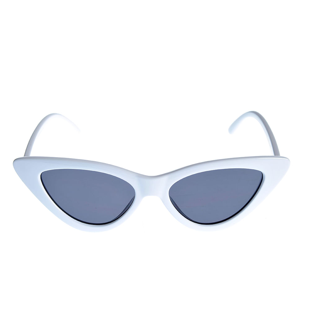 Ochelari de soare albi cu lentile Cat Eye - 3 | YEO