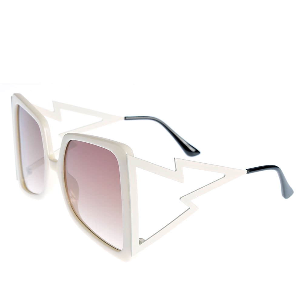 Ochelari de soare bej si  lentile maro - 1 | YEO