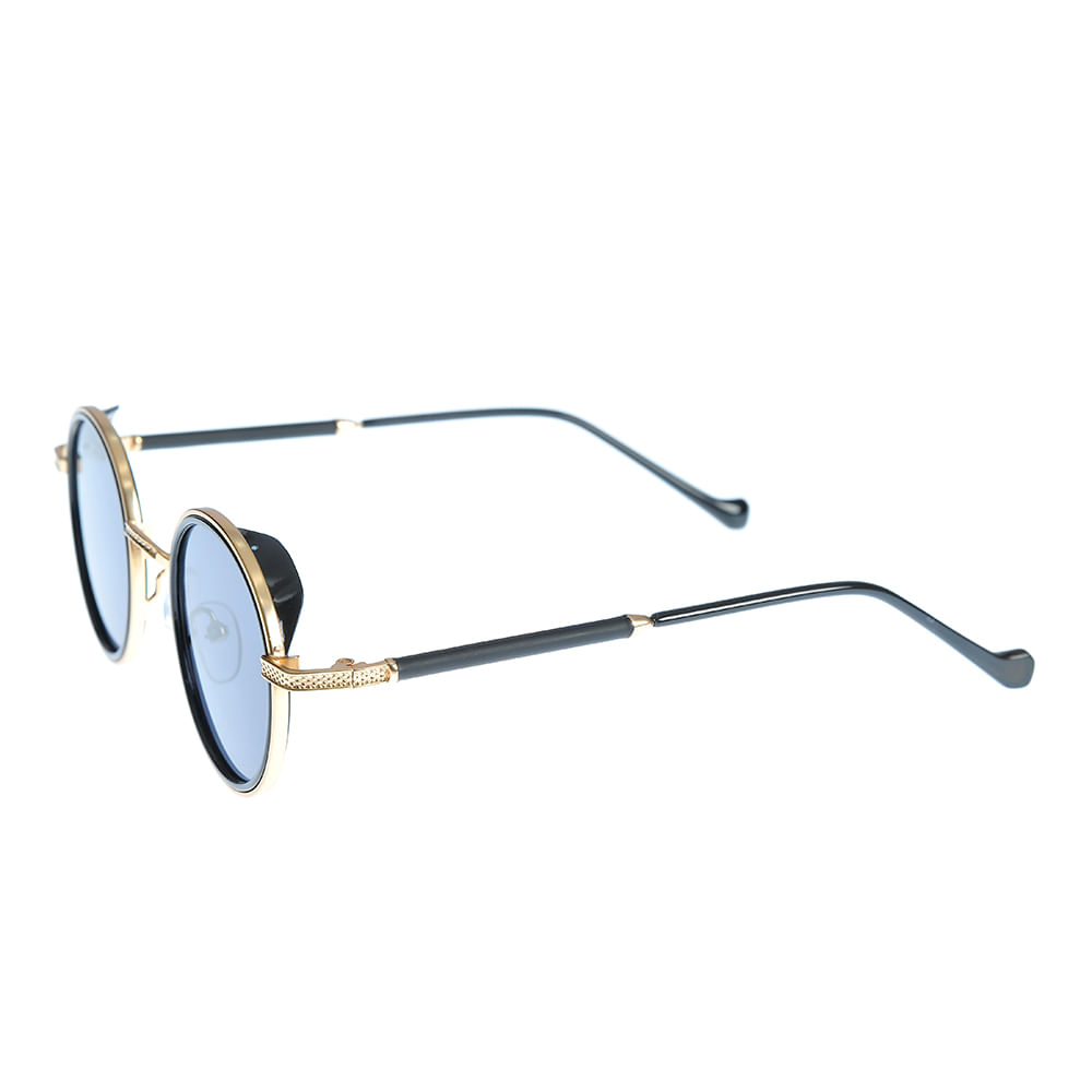 Ochelari de soare negri cu lentile rotunde - 1 | YEO