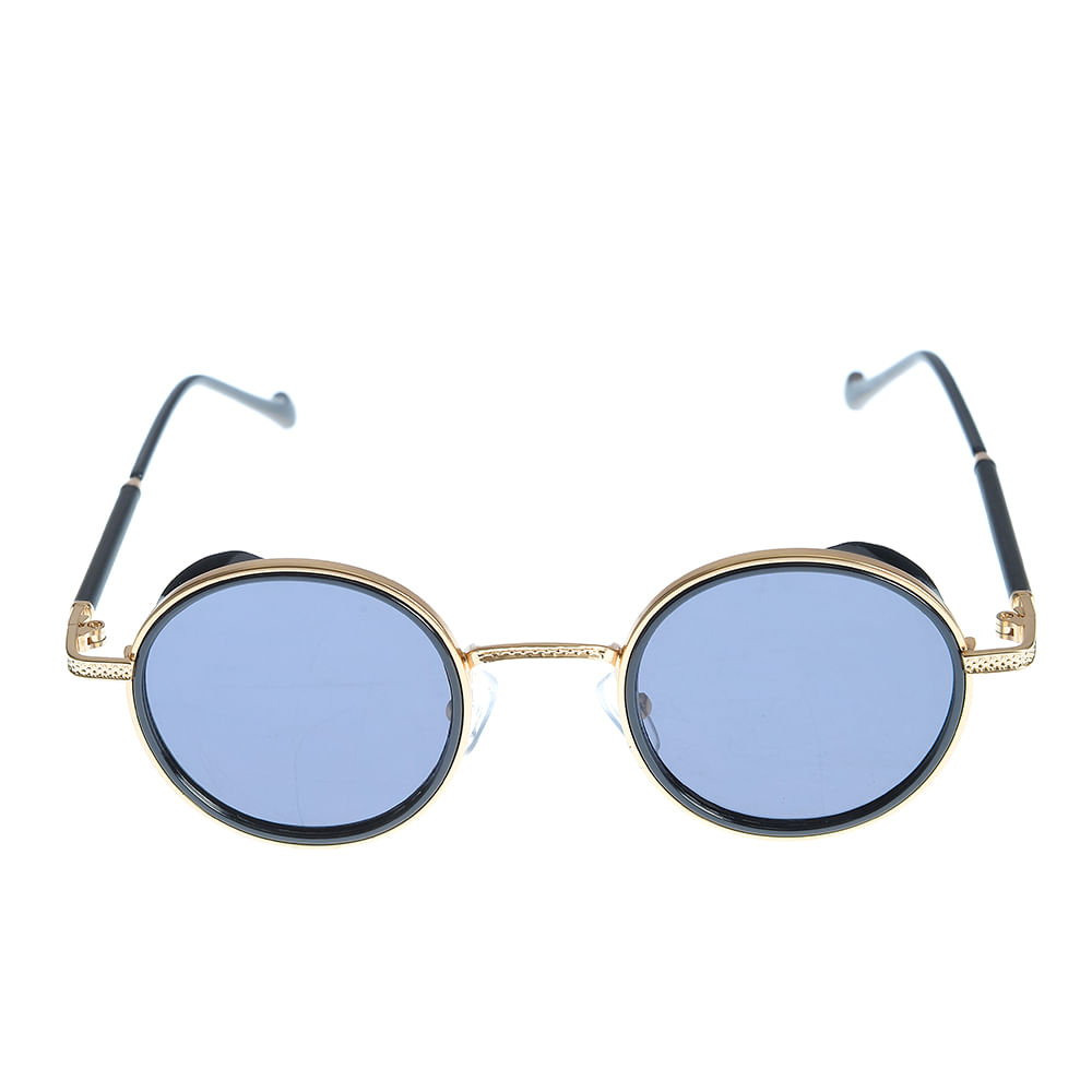 Ochelari de soare negri cu lentile rotunde - 3 | YEO