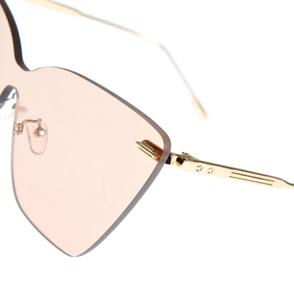 Ochelari de soare roz cu lentile mari - 2 | YEO