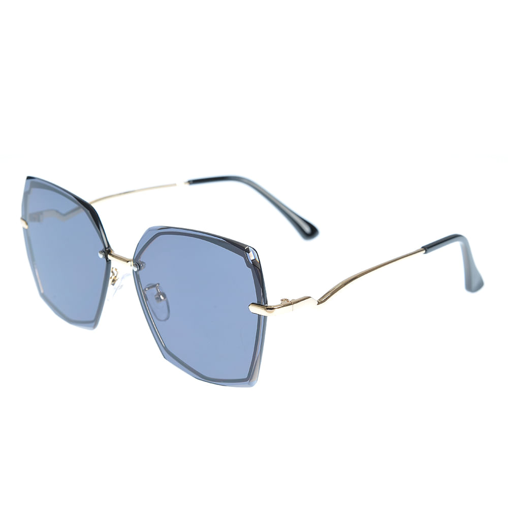 Ochelari de soare negri cu lentile hexagon - 1 | YEO