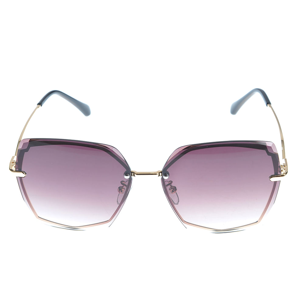 Ochelari de soare maro cu lentile hexagon - 3 | YEO