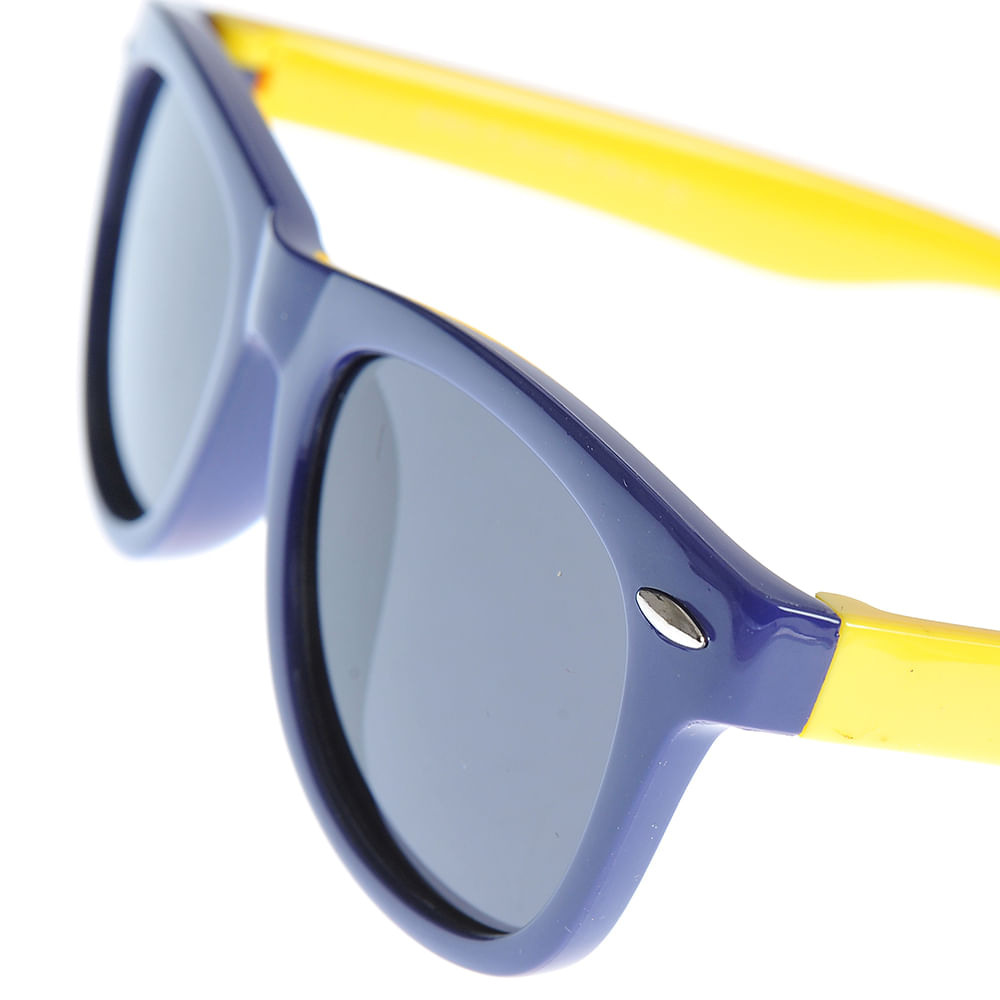 Ochelari de soare albastri cu brate galbene - 2 | YEO