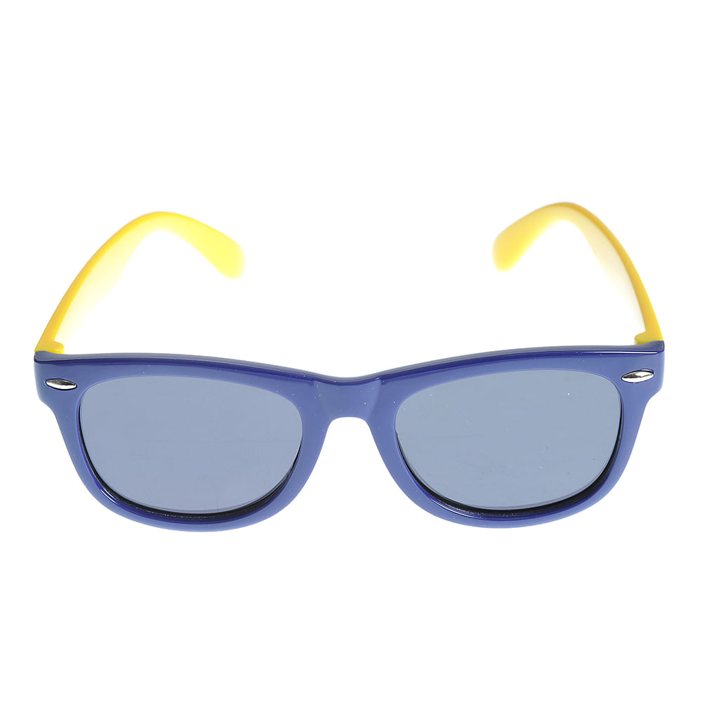 Ochelari de soare albastri cu brate galbene - 3 | YEO
