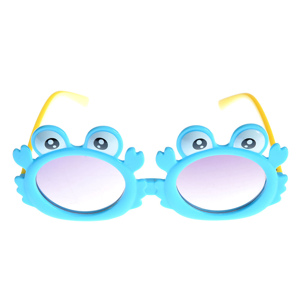 Ochelari de soare albastri cu lentile in forma de rac - 3 | YEO