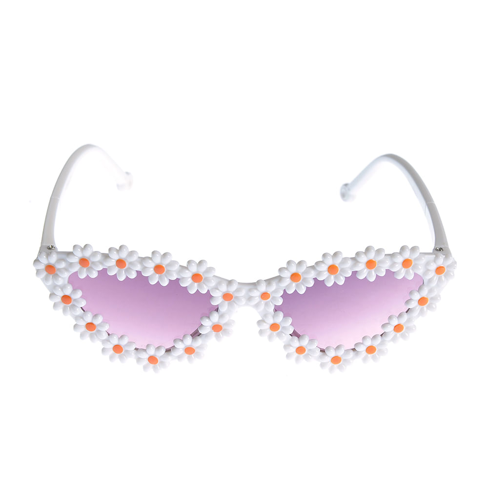 Ochelari cu flori albe si lentile mov - 3 | YEO