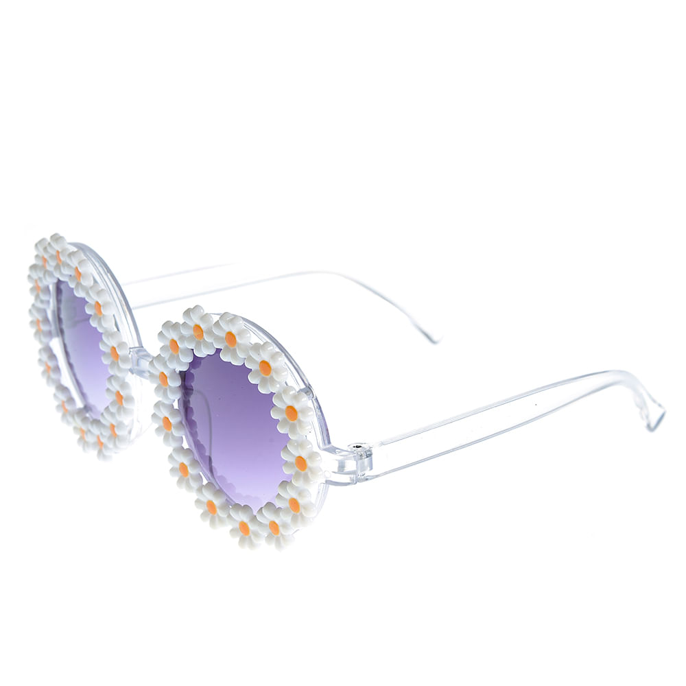 Ochelari de soare cu flori albe - 1 | YEO