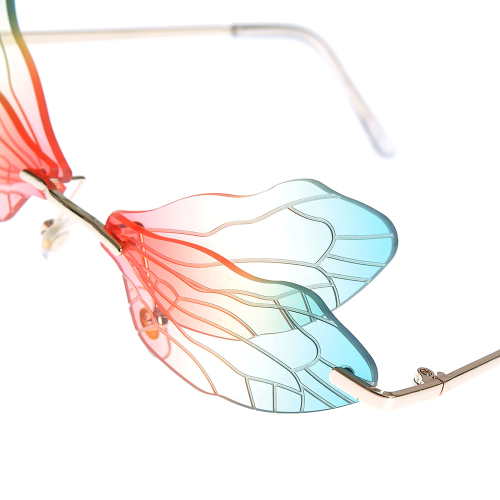 Ochelari de soare multicolori cu lentile aripi de libelula - 2 | YEO
