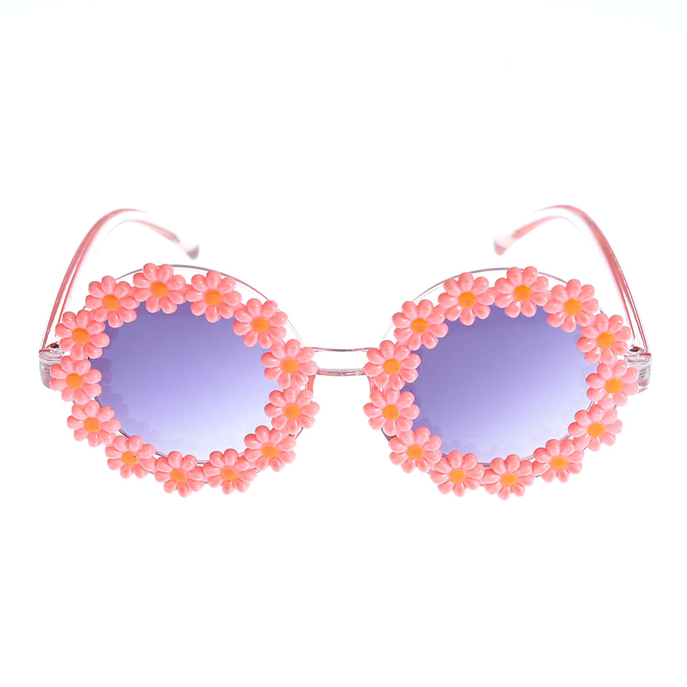 Ochelari de soare cu flori roz - 3 | YEO