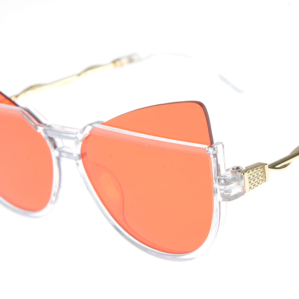Ochelari de soare rosii cu lentile Cat Eye - 2 | YEO