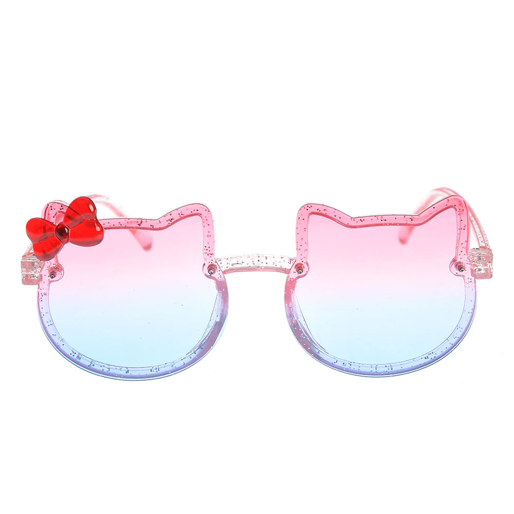 Ochelari de soare roz cu bleu lentile cap de pisica