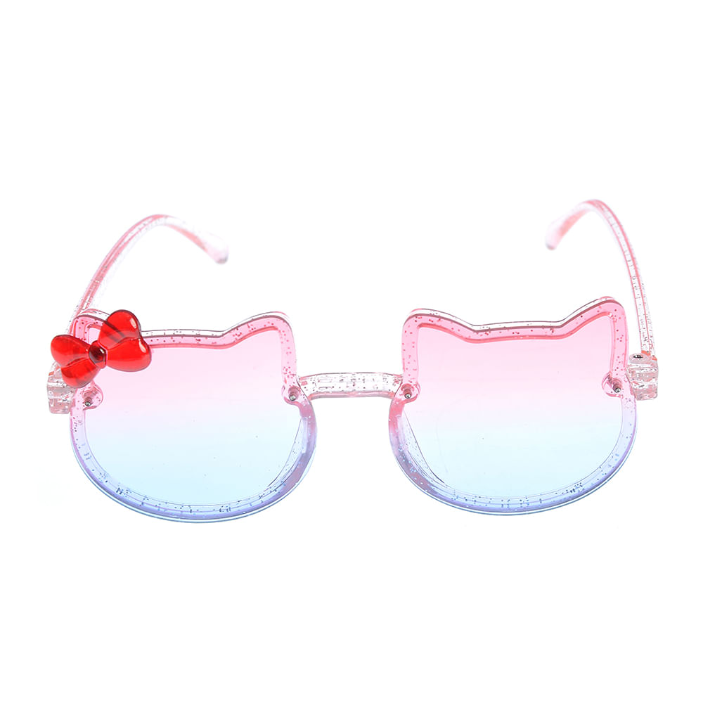 Ochelari de soare roz cu bleu lentile cap de pisica - 3 | YEO