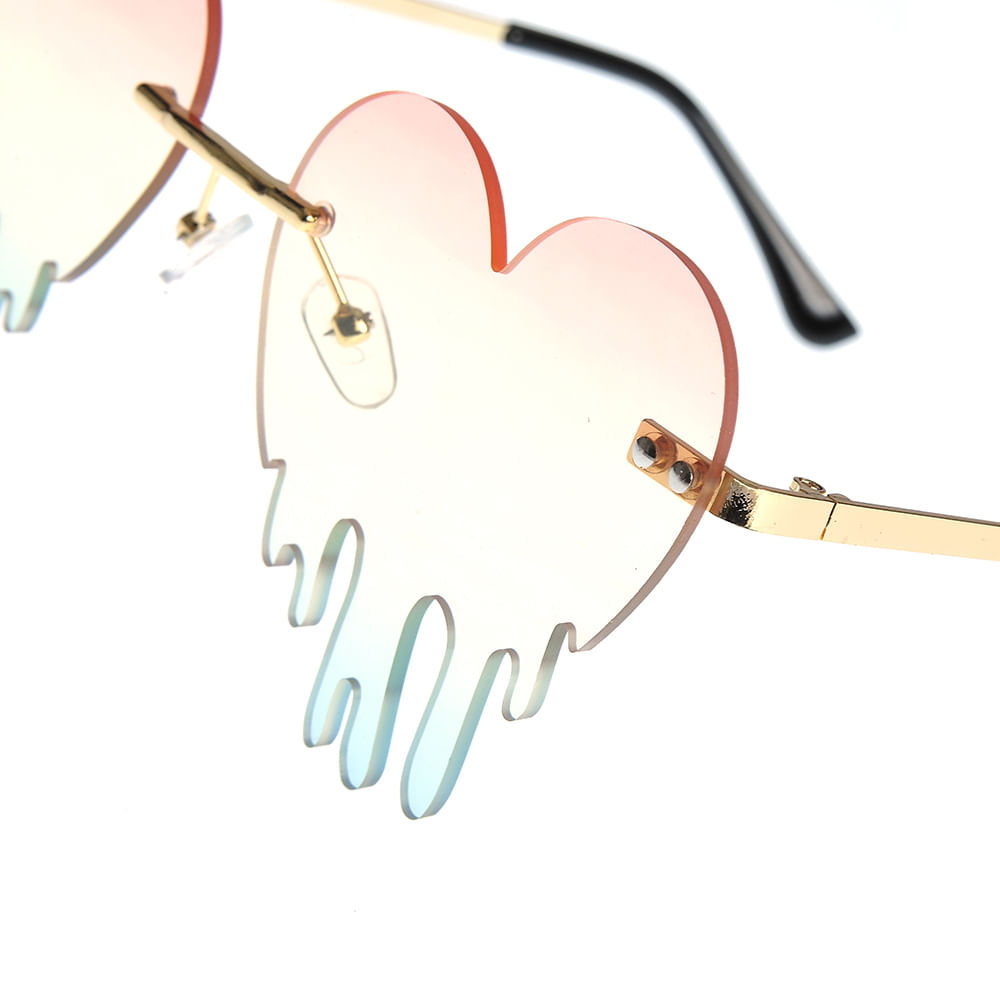 Ochelari de soare roz inimi care se topesc - 2 | YEO