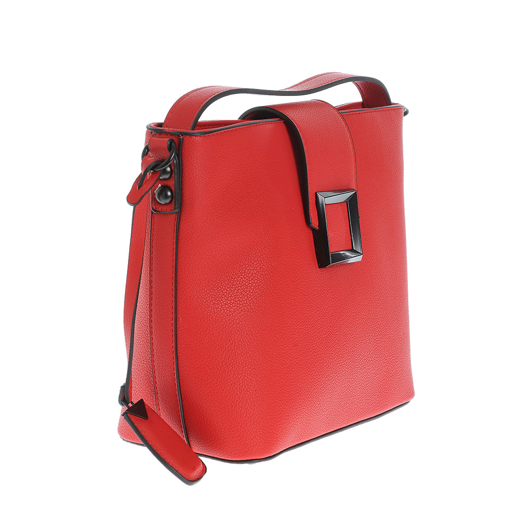 Geanta rosie din piele ecologica - 1 | YEO