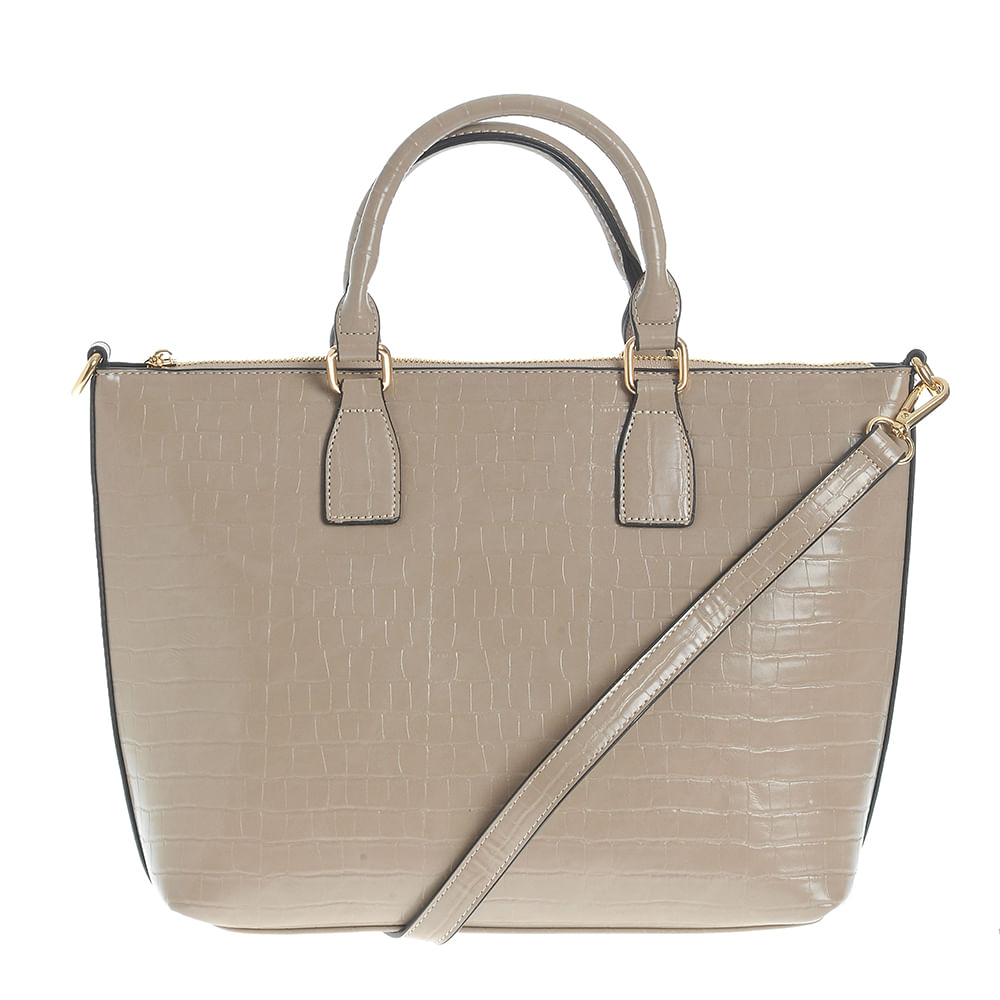 Geanta bej cu model animal print