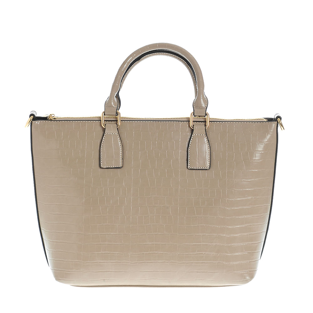 Geanta bej cu model animal print - 2 | YEO