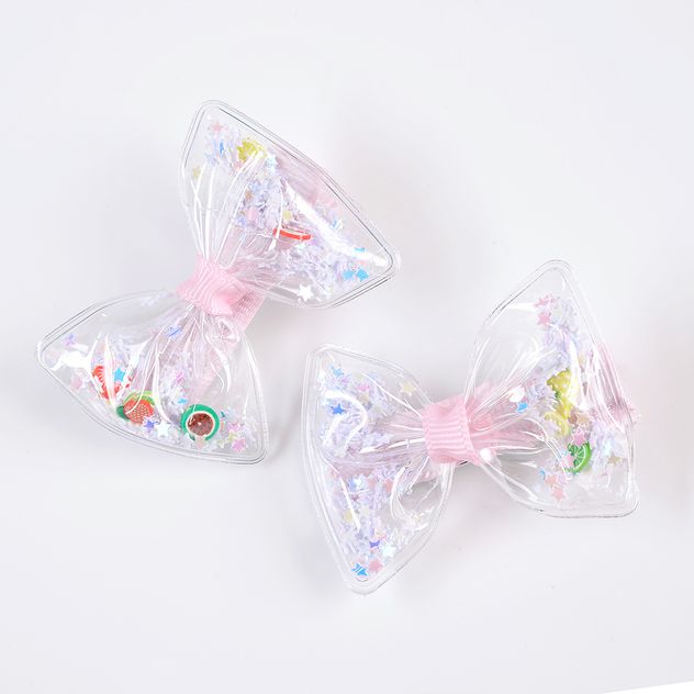 Set 2 agrafe funde incolore cu stelute