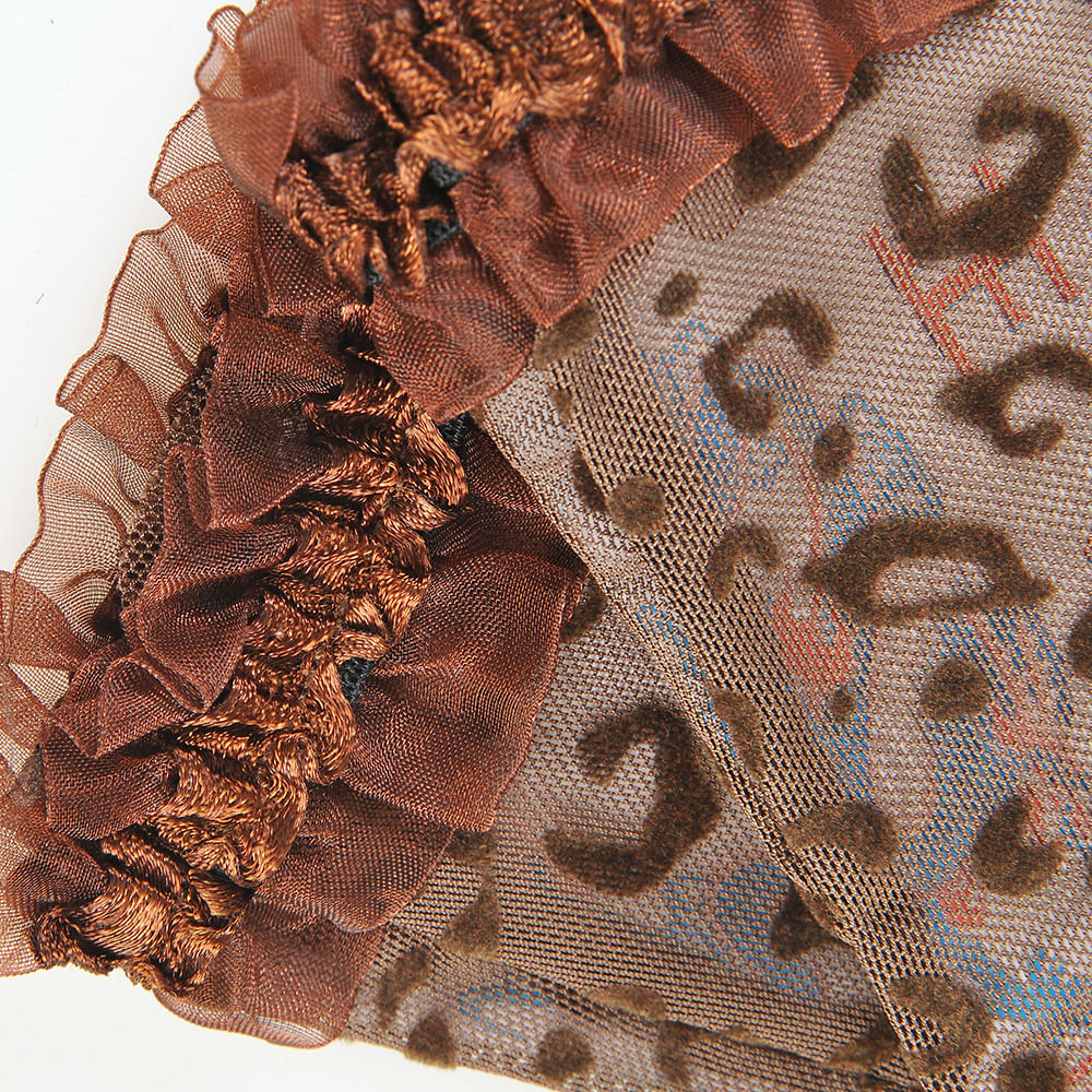 Manusi din plasa cu model animal print - 2 | YEO