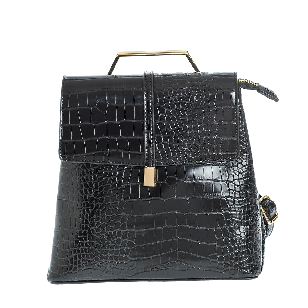 Rucsac negru cu model animal print