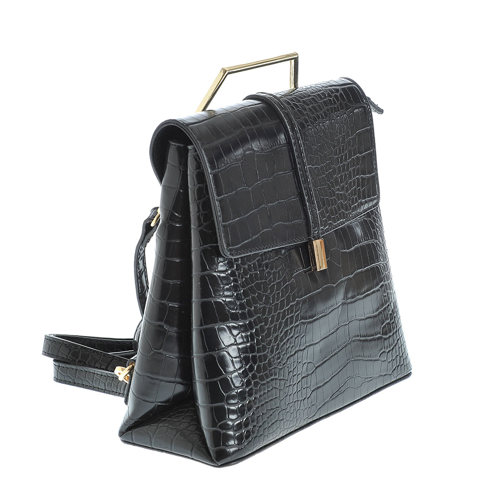 Rucsac negru cu model animal print - 1 | YEO