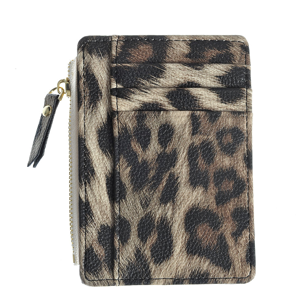 Portofel mini cu model animal print - 2 | YEO