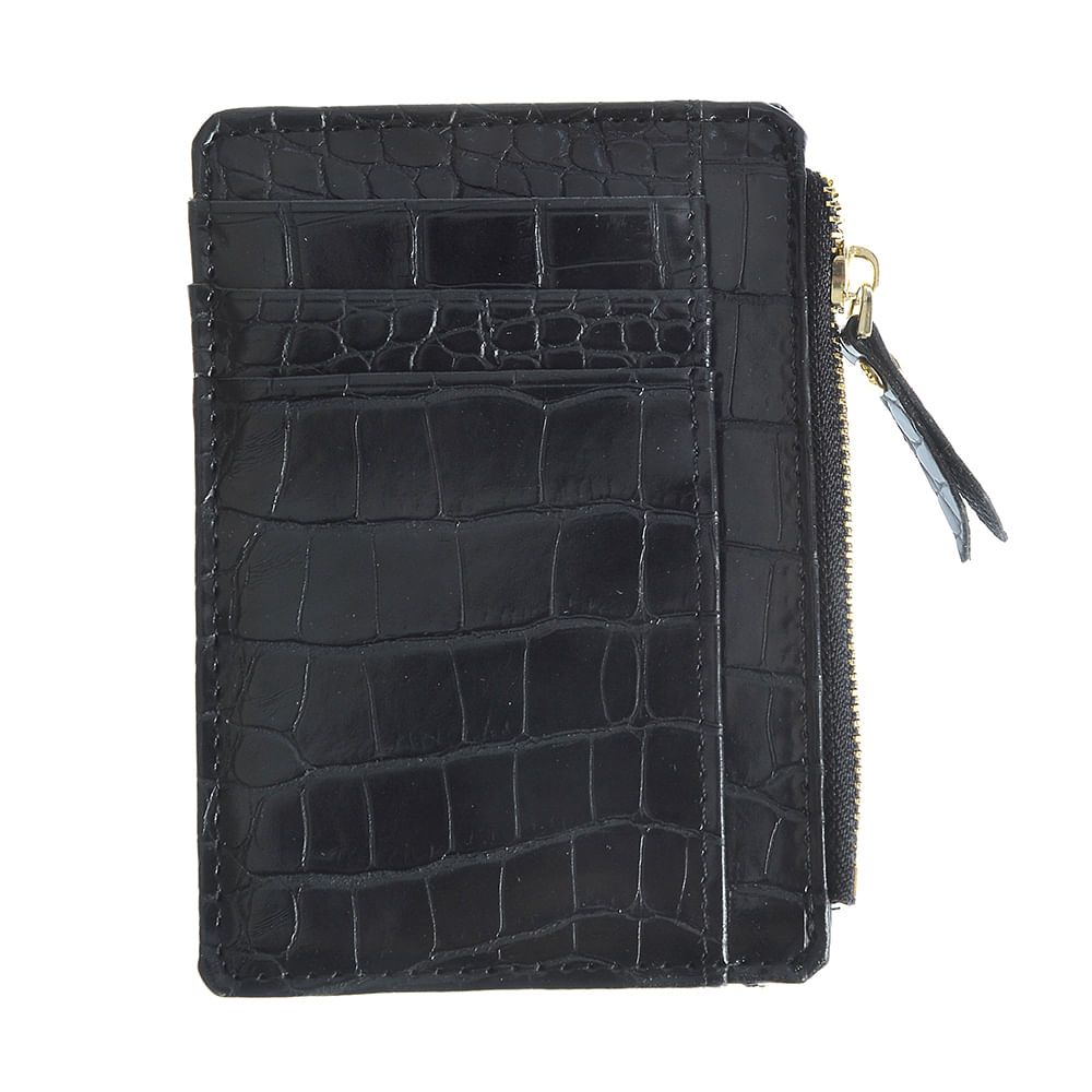 Portofel negru cu model animal print
