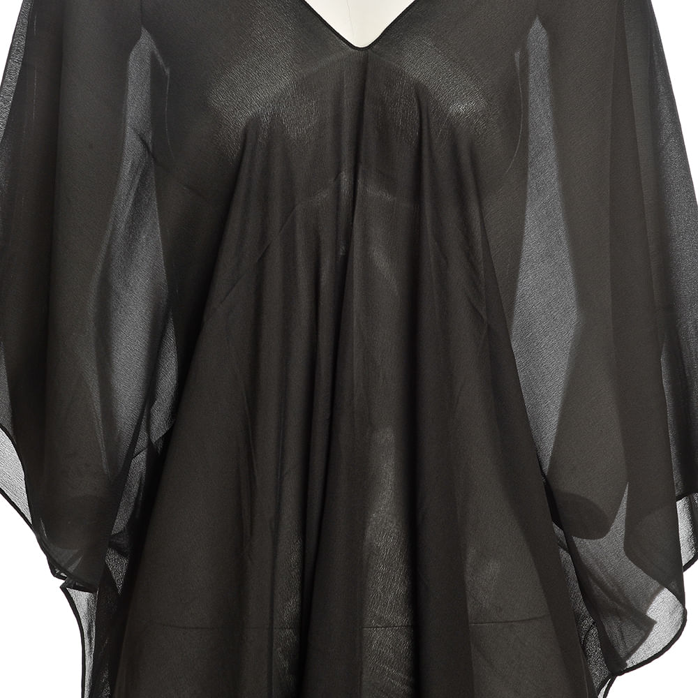 Poncho negru din vascoza - 1 | YEO