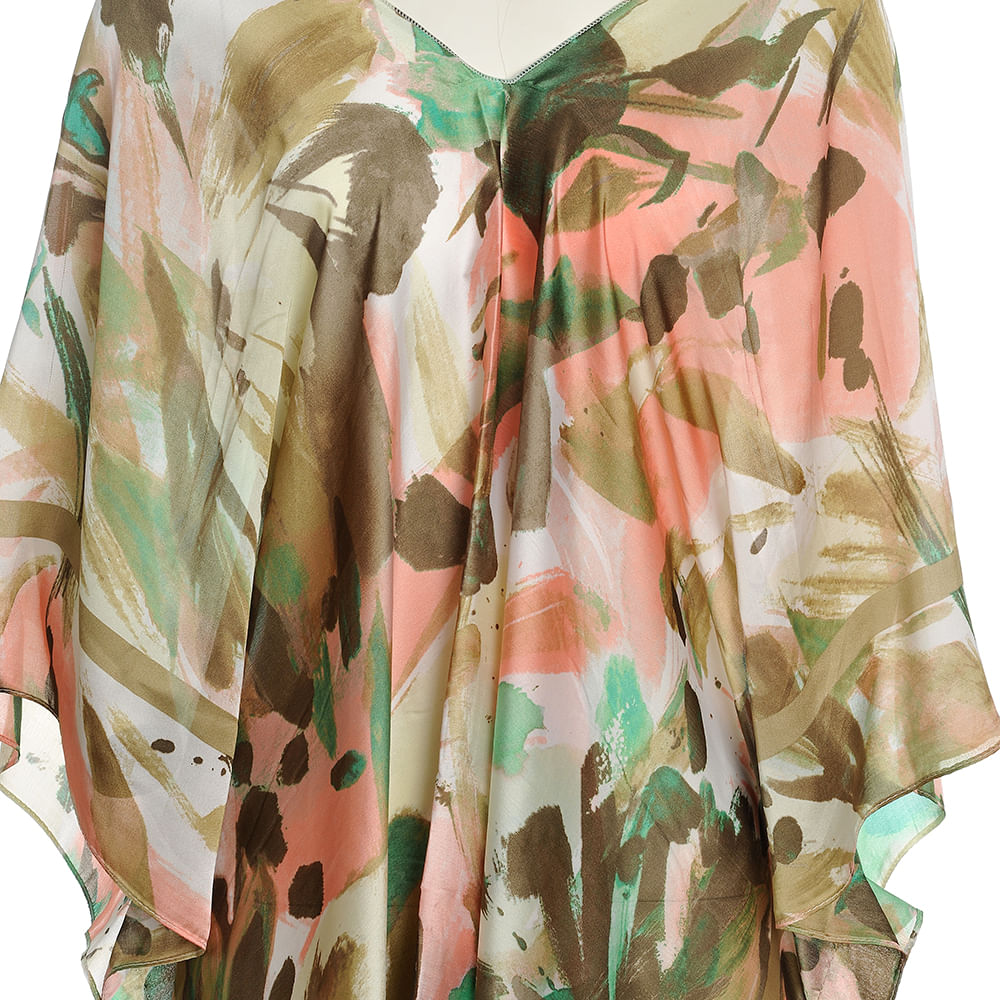Poncho multicolor din vascoza - 1 | YEO