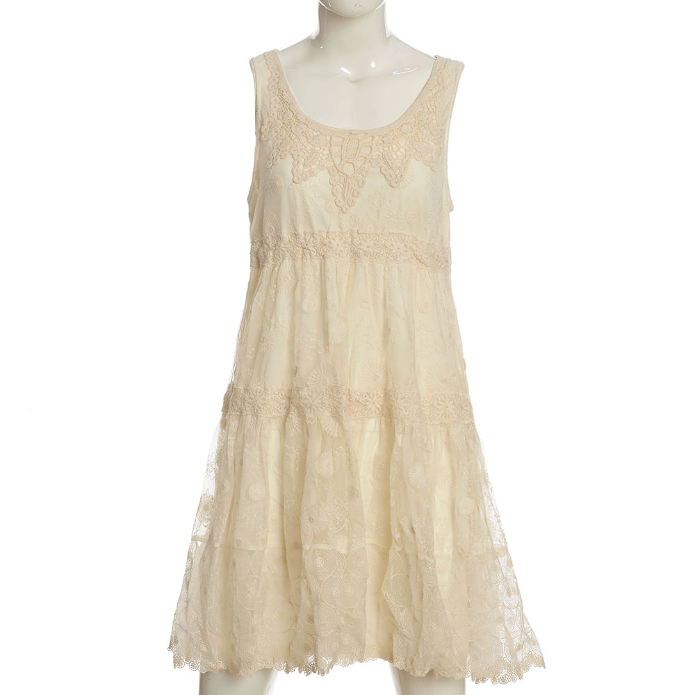 Rochie bej fara maneci