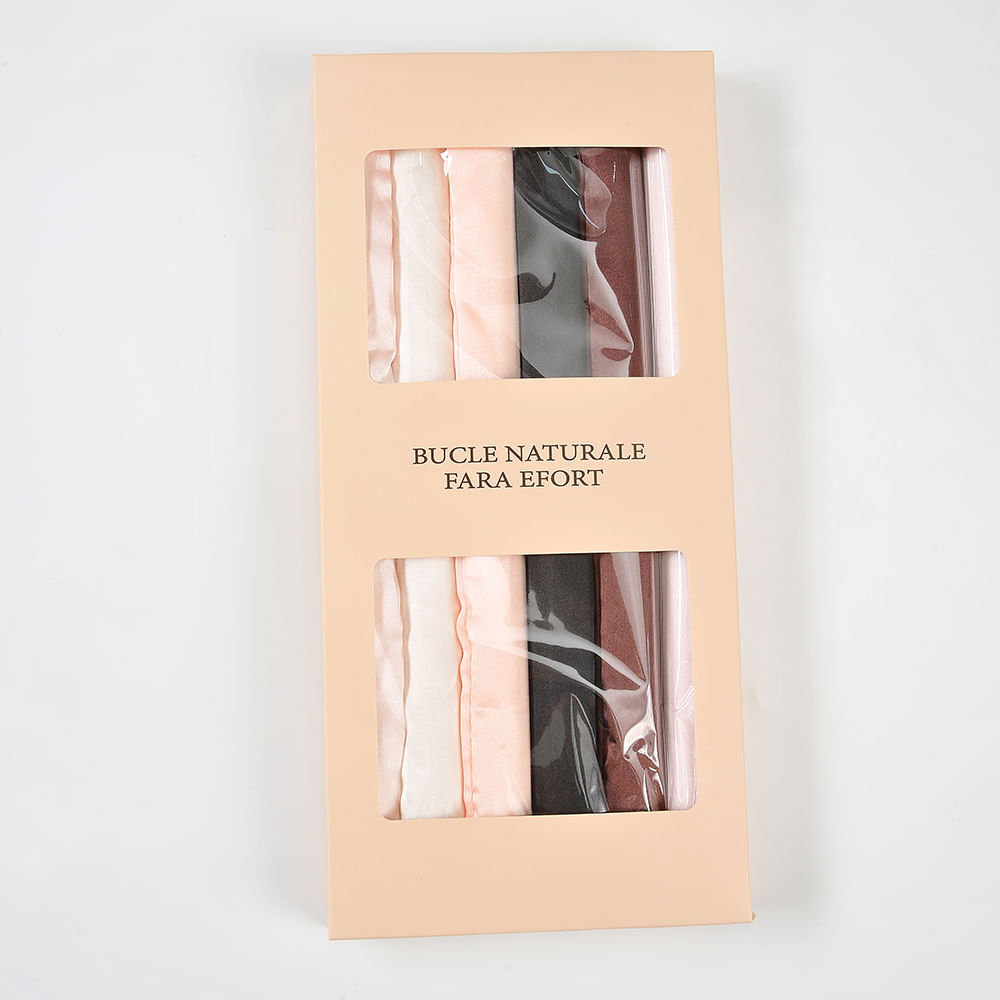 Set 6 piese in nuante pastel pentru bucle naturale fara caldura