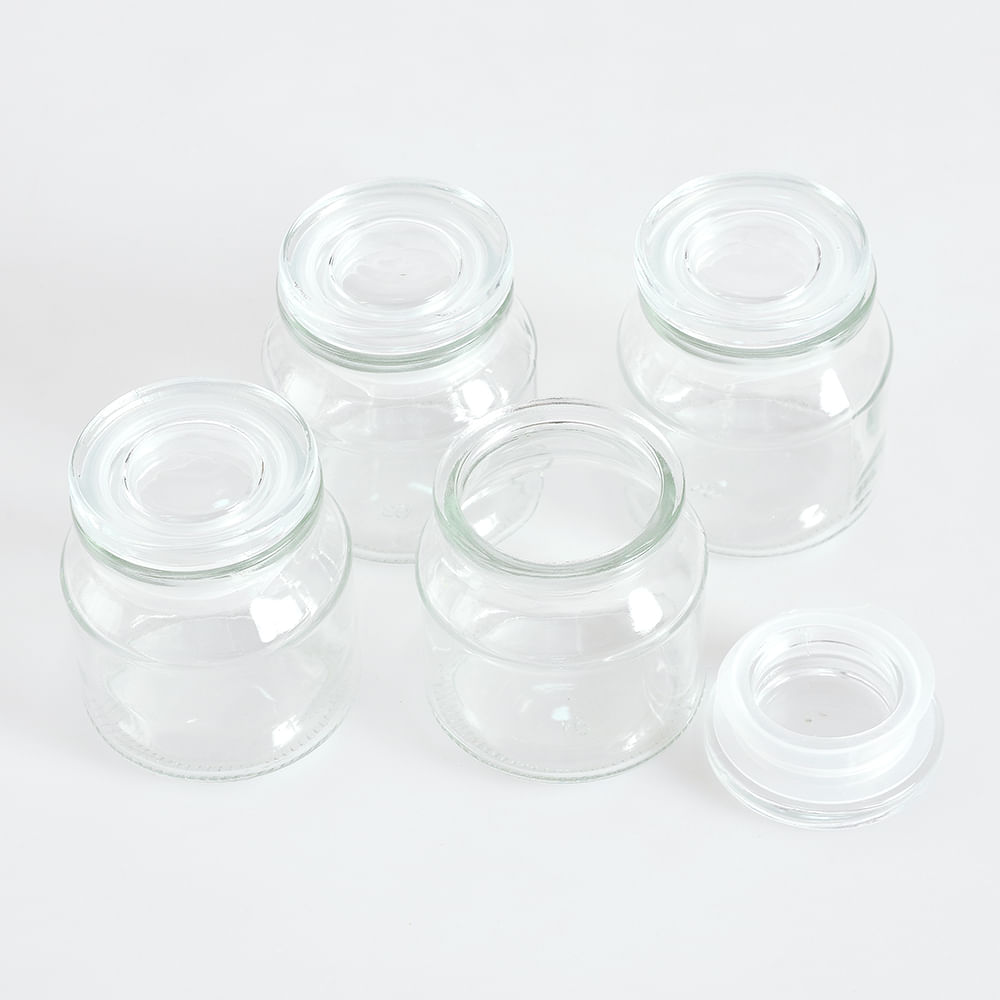 Set 4 mini borcane din sticla - 2 | YEO