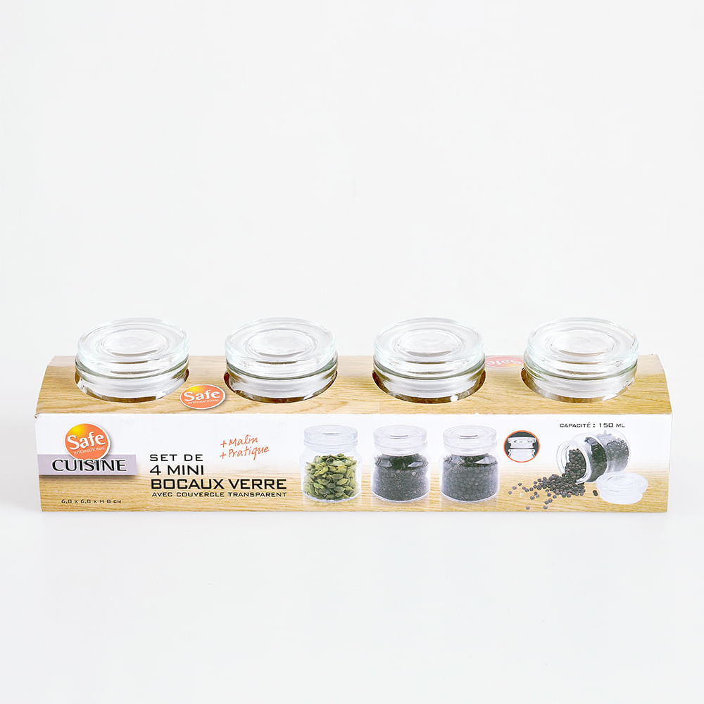 Set 4 mini borcane din sticla - 4 | YEO