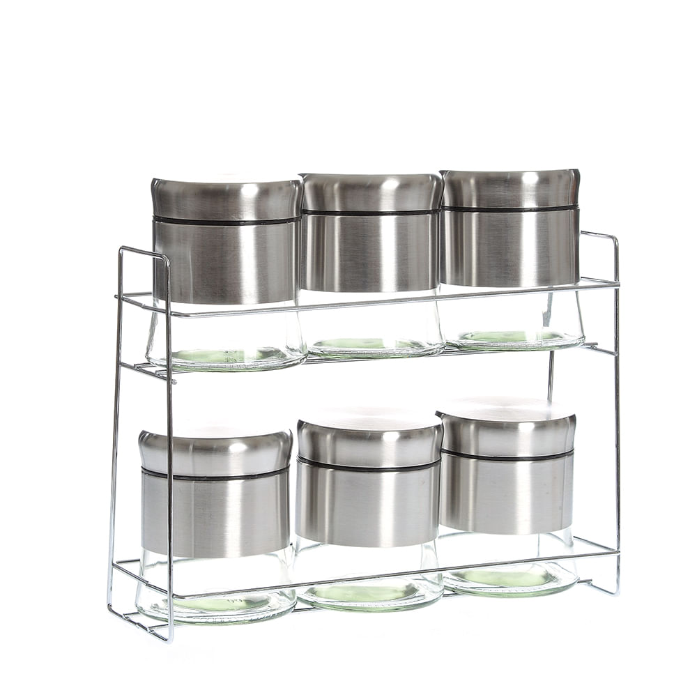 Set 6 borcane cu suport din inox - 1 | YEO
