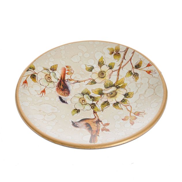 Platou decorativ cu flori 15 cm